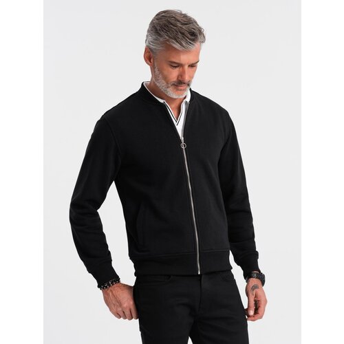 Ombre Unzipped cotton men's sweatshirt bomber - maroon Cene