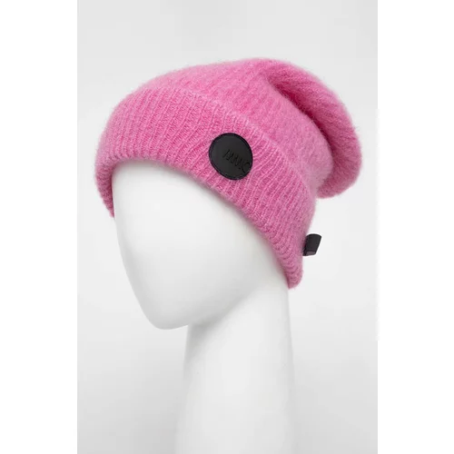 MMC Studio Vunena kapa boja: ružičasta, od debelog pletiva, vunena