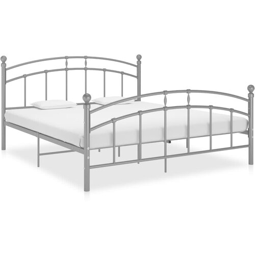 VidaXL Okvir za krevet sivi metalni 200 x 200 cm Slike