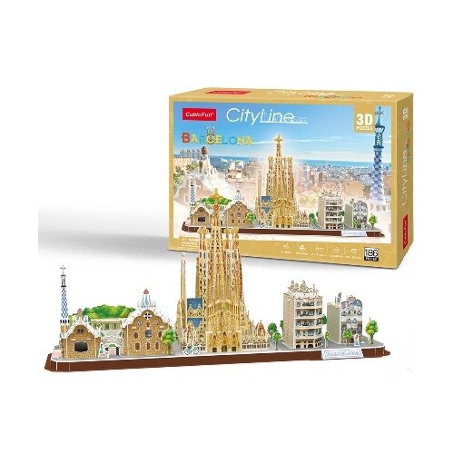 Cubicfun 3D puzle City Line Barcelona Cene