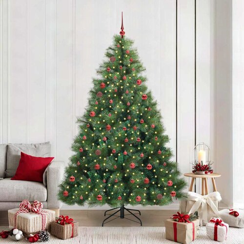  Umjetno božićno drvce s stalakom Zelena 210 cm PE i PVC 130 x 130 x 210 cm Slike