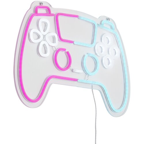 QAZQA Neonska stenska svetilka roza z modro vklj. LED 3-stopenjsko zatemnjevanje - Controller Slike