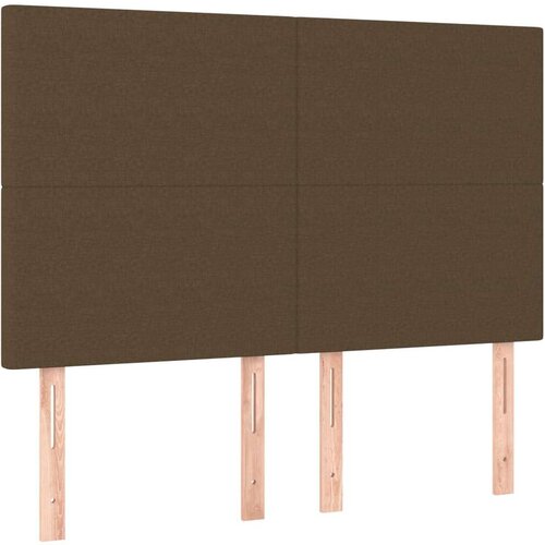  Krevet s oprugama i madracem tamnosmeđi 140 x 190 cm od tkanine Slike