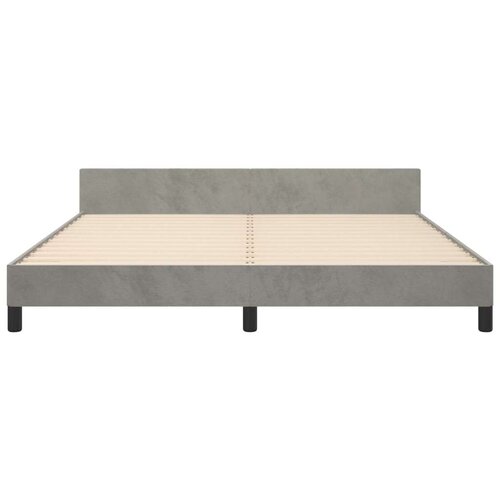  Okvir Za krevet s uzglavljem svjetlosivi 180x200 cm bar&amp;scaron;unasti Slike