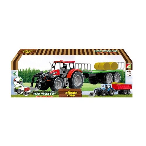  Traktor sa namenskom kašikom i prikolicom za bale sena ( 1041144 ) Cene