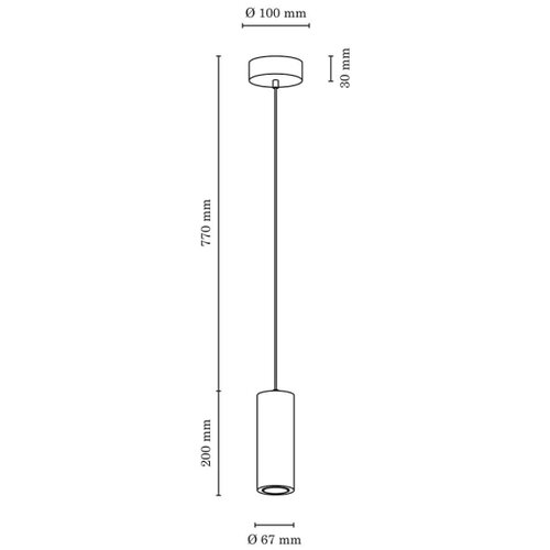  Spot-Light 1551174 - LED luster na sajli PIPE 1xGU10/5W/230V matni hrast Slike