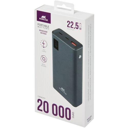 Riva Case VA1022 QC / PD prenosna baterija powerbank 20.000 mAh 22,5W - metal Cene