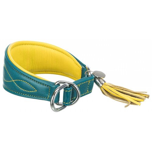 Trixie Ogrlica za Hrta koža S-M 33-42cm /60 mm petrol žuta Cene