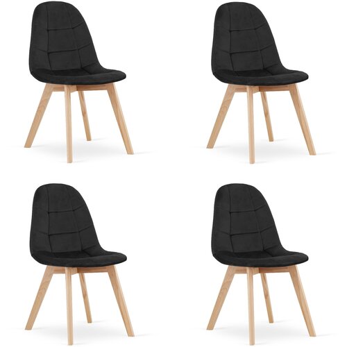 Brandless BORA Stol - Black Velvet x 4, (22030861) Cene