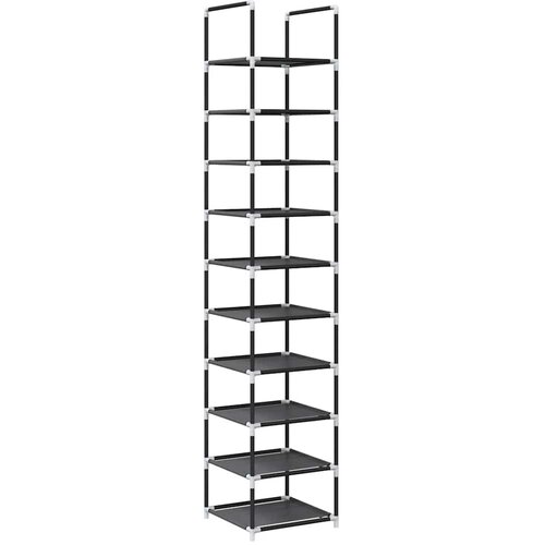 Maison Chic Stojalo za čevlje - Stojalo za obutev 10-stopenjsko črno 33x33x174 cm, (21778239) Slike