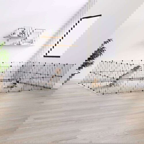  Kavez za ljubimce sa 60 panela i vratima crni 35x35 cm čelični Slike