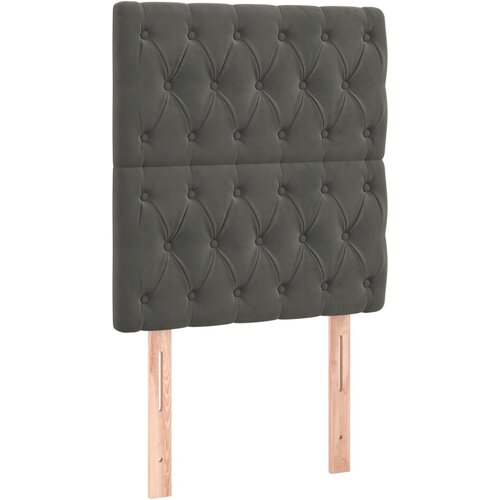 Maison Chic Posteljno vzglavje - Vzglavna omarica 2 kosa temno sivo 80x7x78/88 cm žamet, (22077086) Cene