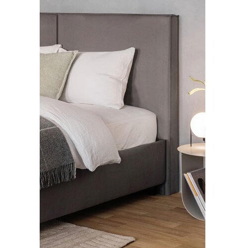 Bonami Selection Sivi tapecirani bračni krevet s podnicom i prostorom za odlaganje 180x200 cm Myra Bold &amp;ndash; Slike