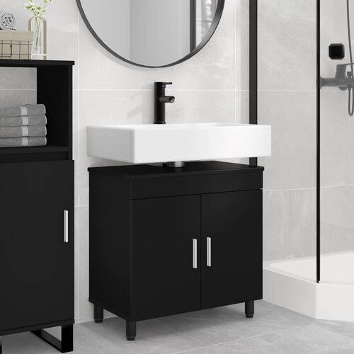  Toaletna jedinica Crna 60 x 35 x 60 cm Konstruirano drvo Cene