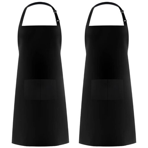 INF Brezrokavni poliestrski predpasnik - kuhinjski delovni predpasnik z nastavljivim ovratnikom Black, (5000078417) Cene