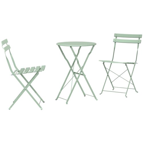 vidaXL 3-dijelni sklopivi bistro set svjetlozeleni čelik Cijene