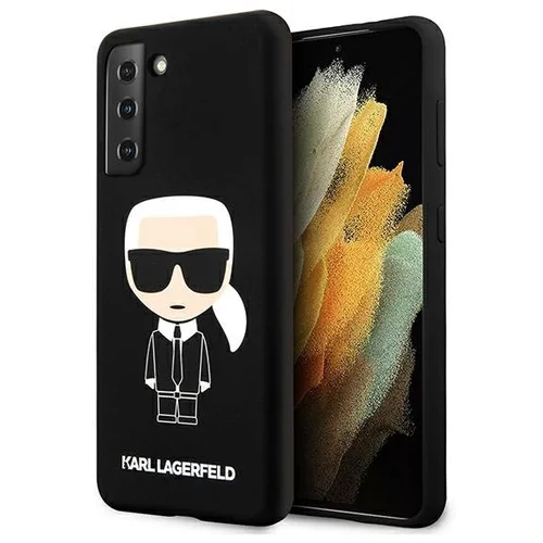 Karl Lagerfeld Originalen ovitek KLHCS21SSLFKBK za Samsung Galaxy S21 G991 črna silikonska zaščita - Full Body Iconic
