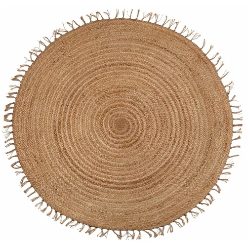 Nattiot smeđi ručno izrađeni tepih Abha, ø 140 cm