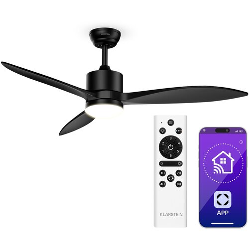 Klarstein SkyBreeze pametni stropni ventilator s LED svjetlom | 132 cm | 27 W | Tih | Drvo Cijene