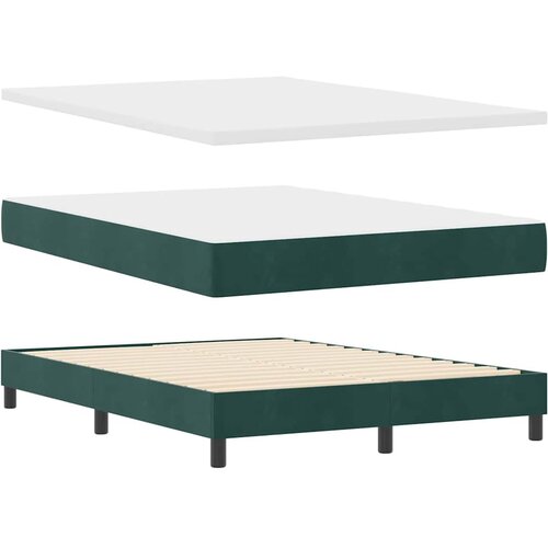  LED Box Spring Krevet Tamnozelena 140 x 200 cm Bar&amp;scaron;un Slike