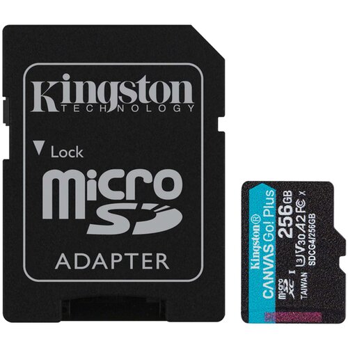 Kingston microSD kartica Canvas Go! Plus, 256 GB, z adapterjem SD, SDCG3/256GB Cene