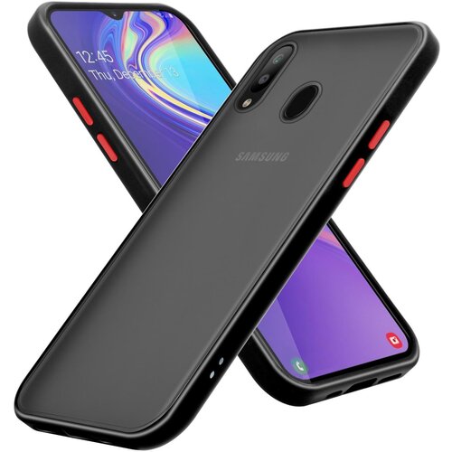 Cadorabo Ohi&scaron;je, združljiv s Samsungom v zamrznjenih črnih - rdečih tipkah - hibridni za&scaron;čitni pokrov s silikonom TPU v notranjosti in mat plastičnim hrbtom, (20562339) Cene