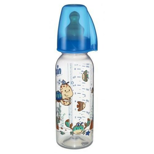 Nip PP flašica Family Boy 250 ml sa kaučuk cuclom za mleko 6+ ( A022321 ) Slike
