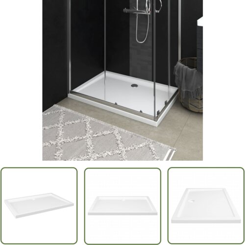 The Living Store Pravokotna ABS tuš kad bela 70x100 cm - Tuš Kad, (21738223) Cene