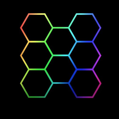  Hexagon LED tube 8 heads RGB 12V 410mm 35pcs Slike