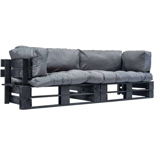 2-dijelni set vrtnih sofa od paleta od borovine s jastucima Cene