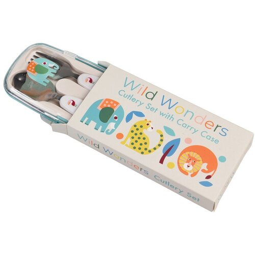 REX International Krem dječji pribor za jelo 2 kom od nehrđajućeg čelika Wild Wonders – Cene