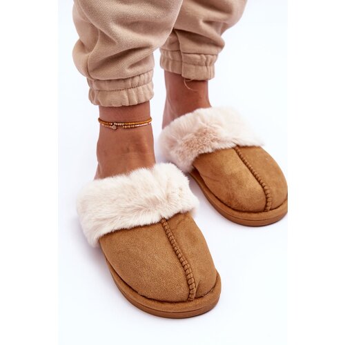 PS1 Women&amp;#039;s Slippers With Fur Camel Pinky Slike