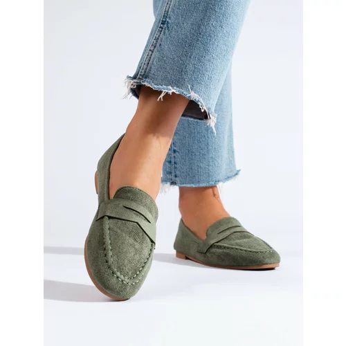 SHELOVET Suede comfortable lords women green