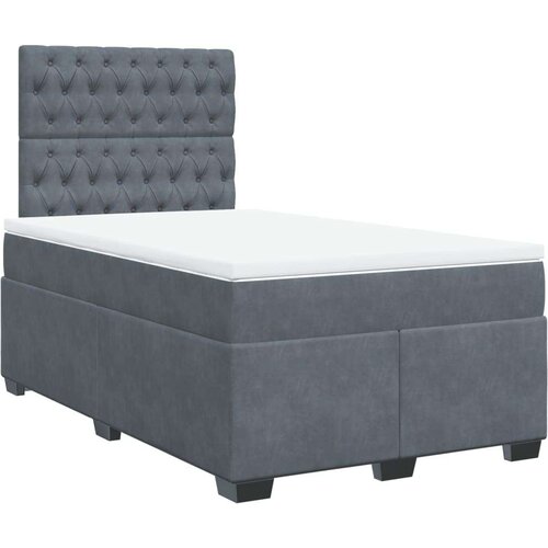 VidaXL box spring krevet s madracem tamnosivi 120 x 200 cm bar&amp;scaron;unasti Slike