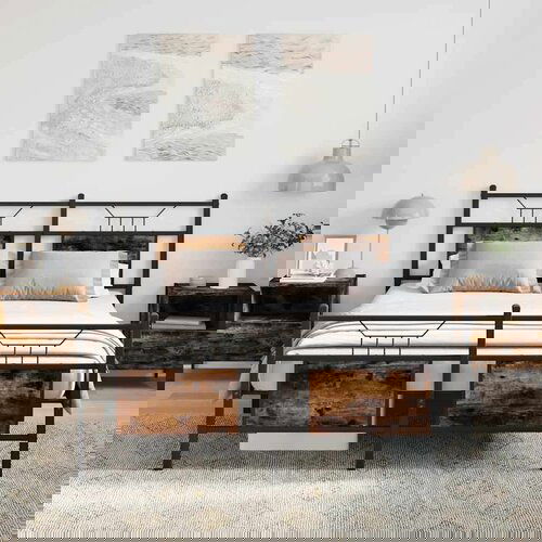 vidaXL Okvir kreveta bez madraca boja hrasta 140 x 200 cm drveni Cijene