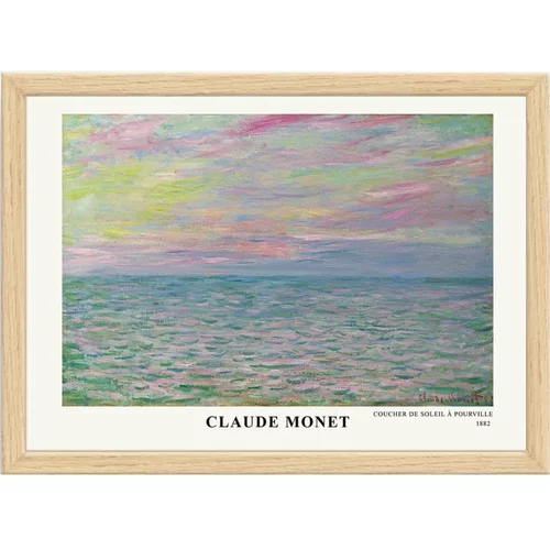 Wallity Plakat u okviru 75x55 cm Claude Monet -