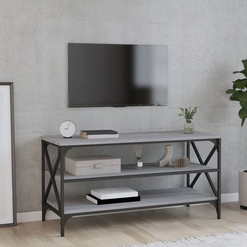 VidaXL TV omarica siva sonoma 100x40x50 cm inženirski les Slike