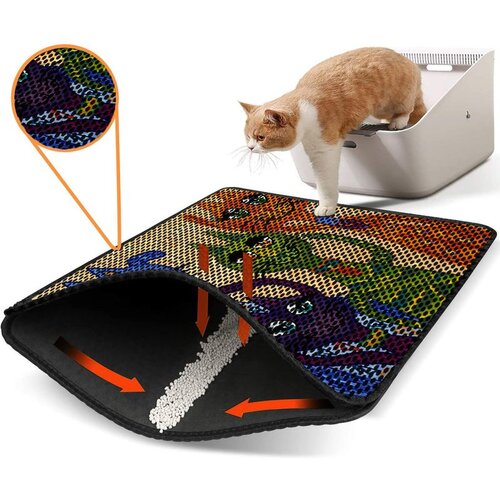 WALLXPERT Nrszn0120 Multicolor Cat Litter Mat Cene