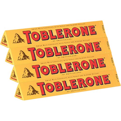 Toblerone milk Mlečna čokolada, 100g, 4 komada Slike