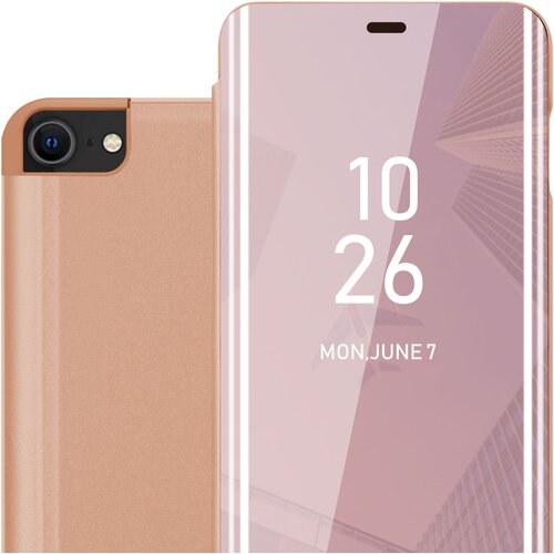 Cadorabo Case, združljiv z Apple v Kunzit Pink - Clear View Zrcalo Zaščitni pokrov s funkcijo stojala 360 stopinj zaščita, (20570432) Cene