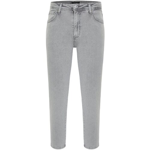 Trendyol Gray Boyfriend Stretch Fabric Jeans Jeans Slike