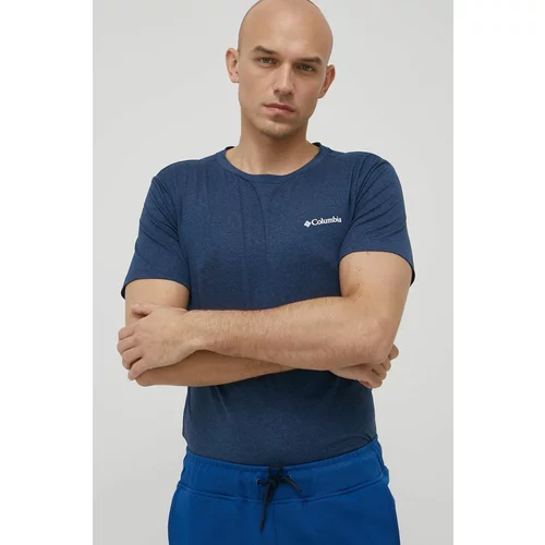 Columbia Sportska majica kratkih rukava Tech Trail Graphic boja: tamno plava, s tiskom