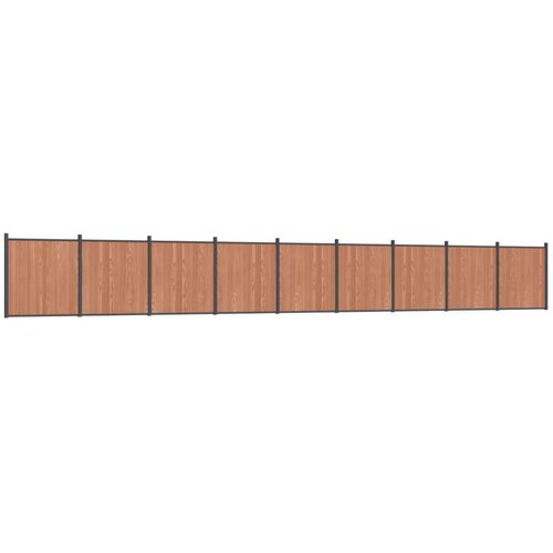 VidaXL Panel za ogradu smeđi 1564 x 186 cm WPC Slike