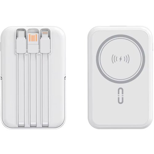  Power Bank MagSafe sa drzacem za telefon 5000 mAh beli Cene