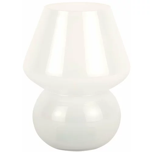 Leitmotiv Bijela LED stolna lampa sa staklenim sjenilom (visina 20 cm) Vintage –