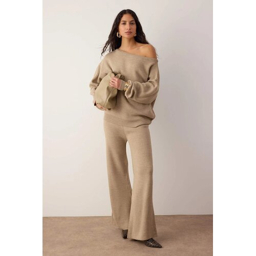 TRENDYOLMILLA ženski set duks-pantalone Twoaw26Au00043, bež-taupe Cene