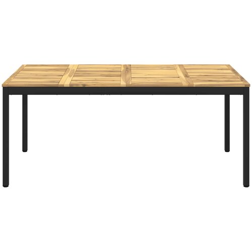  Stol za večeru u vrtu Bijela i crna 180 x 88,5 x 75 cm Slike