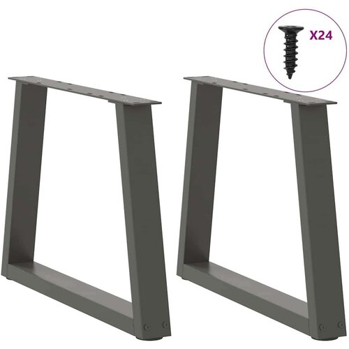 VidaXL Noge blagovaonskog stola V-oblika 2 kom antracit 70x(42-43,3)cm Slike