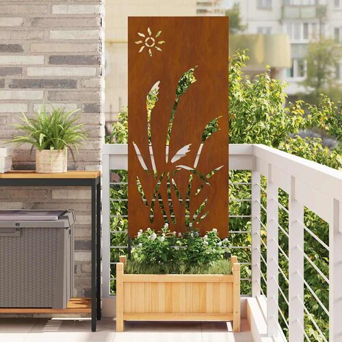 vidaXL Privatnost u vrtu Rezbarija Rđa 50 x 140 cm Otporni čelik Cijene