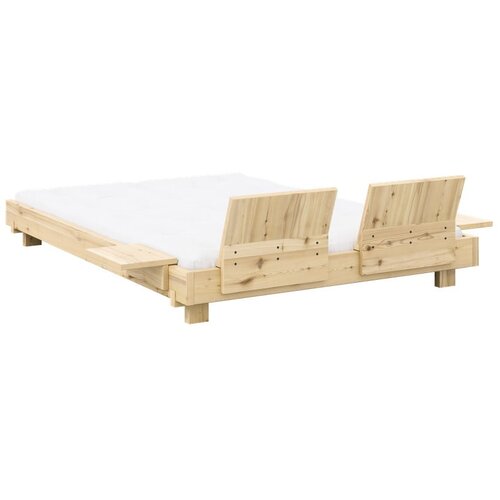 Karup Design Zakonska postelja iz masivnega bora z letvenim dnom 140x200 cm v naravni barvi Social Bed &amp;ndash; Slike